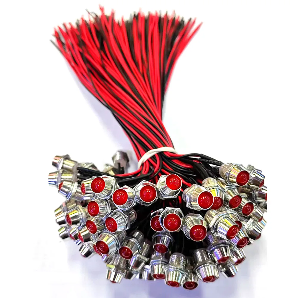 20pcs 12V LED indicator lights warning lights white warm white red green blue yellow automotive parts LED indicator lights