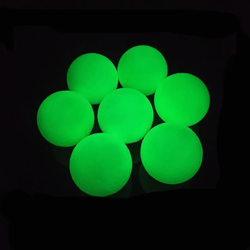 3PCS Fluorescent Golf Balls Luminous Light Up Golf Balls Bright Night Glow Reusable Training Hitting Golf Ball