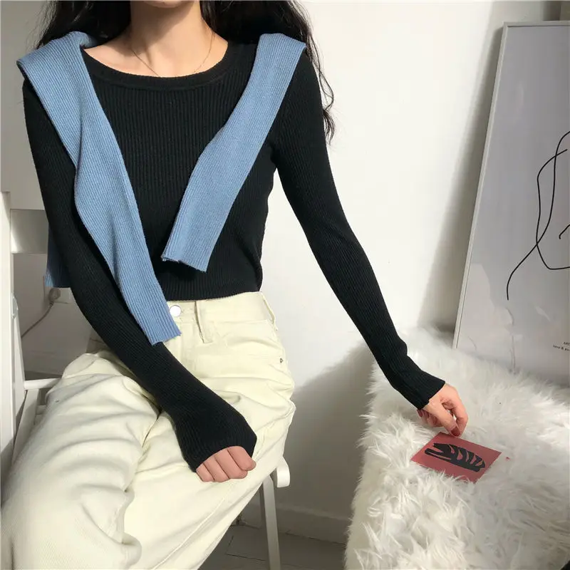 

Свитера Джемперы Женские корейские отзывы Багато женской одежды Готическое викторианское кружево Спортивный высокий воротник Бархатная отделка Аристократ Темный