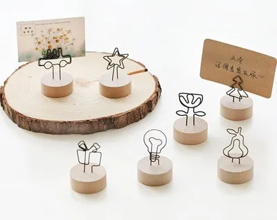 Desk Notes Folder Flamingo Heart-Shape Clip Wedding Favorite Place Card Holder Table Photo Memo Number Name Card Holder