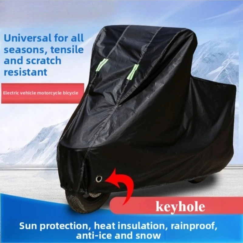 

Black rainproof car cover and dust-proof car cover are suitable for electric bikes all year round