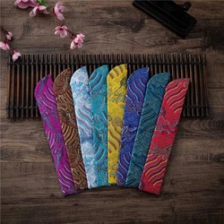 Chinese Classical Hand Fan Cover Bag Vintage Embroidery Auspicious Clouds Heldheld Folding Fan Sleeve Protector