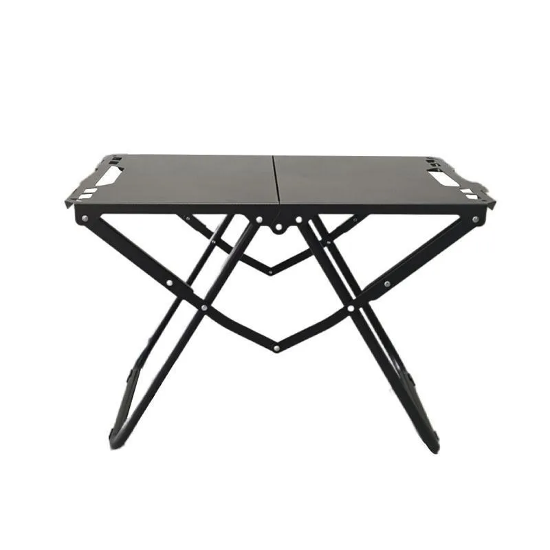 Outdoor tactical table, carbon steel lightweight camping portable picnic tea table, picnic multi-function travel table