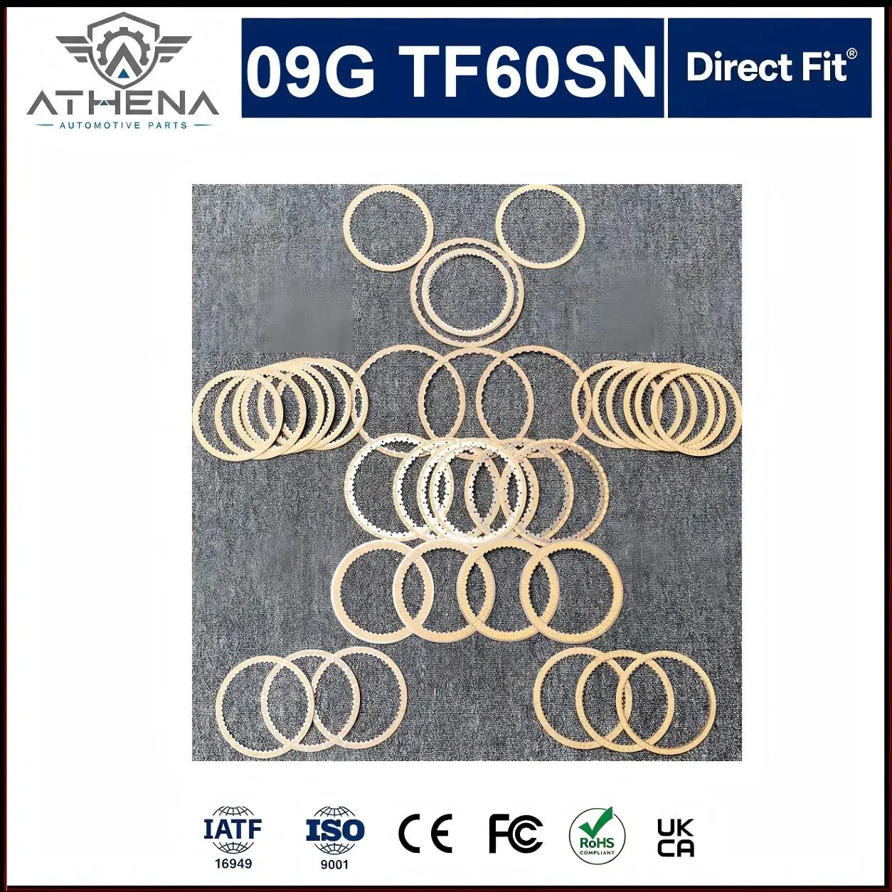 09G TF60SN Transmission Clutch Friction Plate Kit Fix Slip Burn Delayed Shift Fit VW Magotan Golf Lavida Audi 2006‑2012 Gearbox