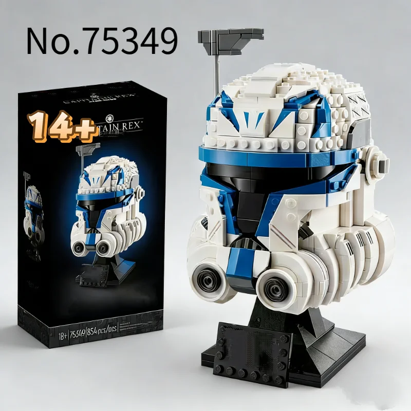 854ピース-スター・インターステラー・コンフリクト・スペースウォーズ-レックス・キャプテン・ヘルメット-75349-ビルディングブロック-パズルモデル-おもちゃ-誕生日飾り-ギフト