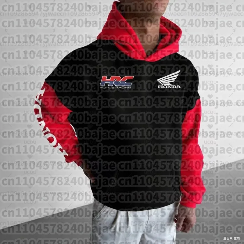 

Толстовка для энтузиастов мотоциклов для мужчин и женщин, осенне-зимний пуловер с длинными рукавами, мотоциклетная куртка Honda с принтом для спорта и отдыха