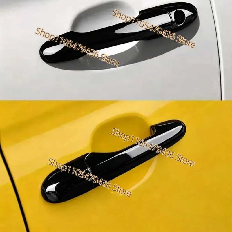 Car Exterior Door Handle Carbon Fiber Decorative Sticker Cover For Fiat 500 2008-2023 Abarth 595 595C 2012-2023 695 2010-2023 view 2