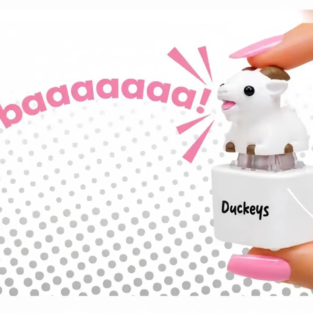 Baaaaa Cute Lamb With Sound LED Light Rechargeable Keychain Fun Goat Keyboard Clicker Relieves Stress Toy