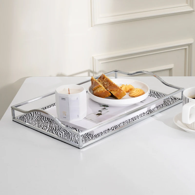 1 piece of multifunctional household tray, perfume and skincare display tray, high aesthetic value, light luxury style, suitable for dining tables, countertops, dressing tables, bedrooms, and living rooms