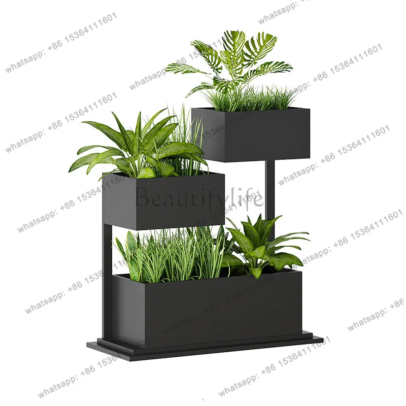 advanced exquisite indoor wrought iron flower box creative flower stand outdoor simple combination mobile outer pendulum