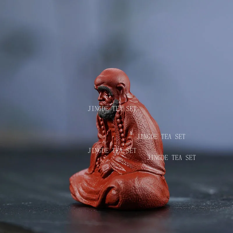 Purple Sand Damo Tea Pet Da Hong Pao Tea Set Accessories Desktop Ornament Small Ornaments Chinese Style Kungfu Tea Playing