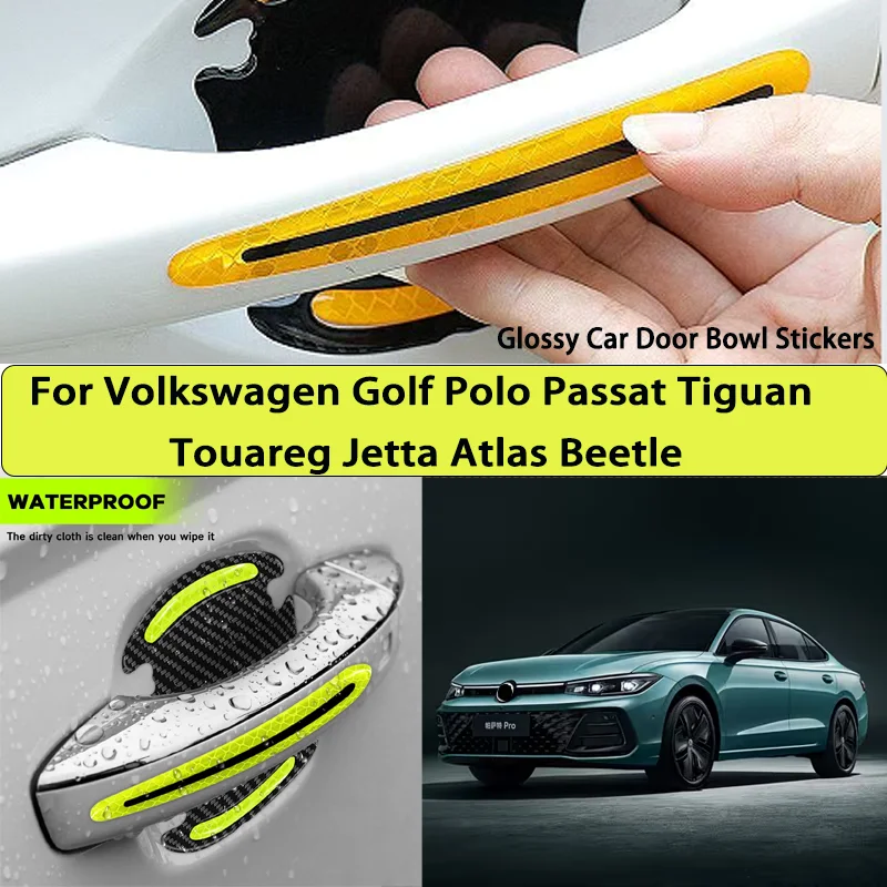 Reflective Car Stickers Car Door Handle For Volkswagen Golf Polo Passat Tiguan Touareg Jetta Atlas Beetle