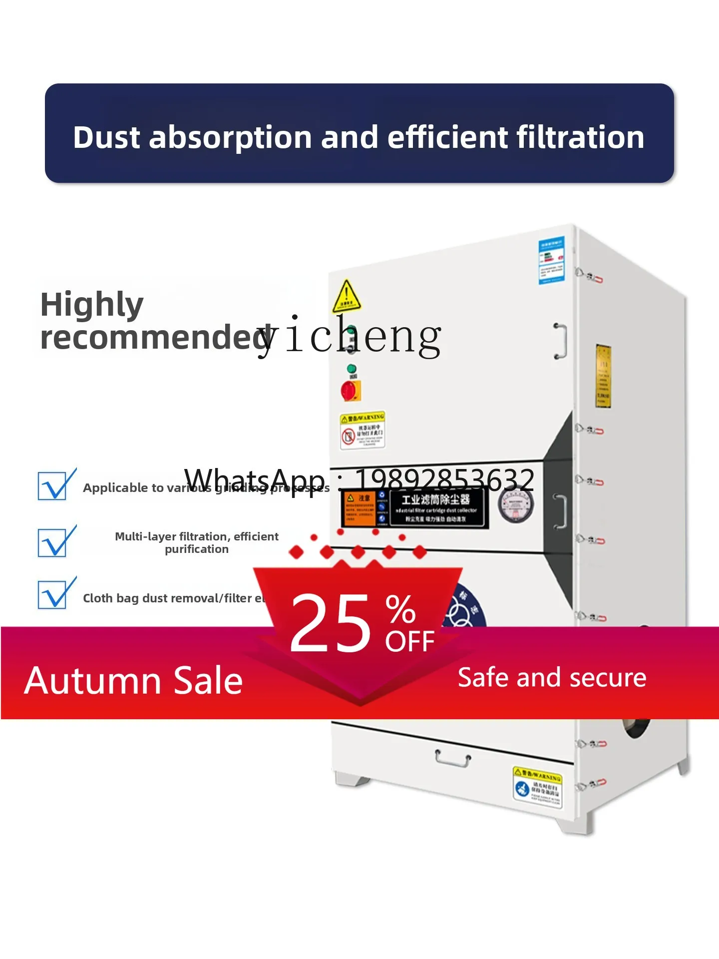 

Grinding polishing pulse cartridge dust collector welding laser cutting mobile dust collector