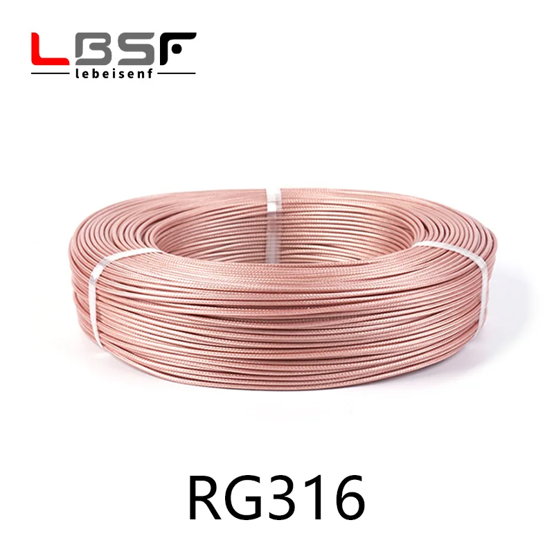 RG316 10M 20M 30M 50M  cable RF coaxial cable 2.5mm 50 Ohm Low Loss 30ft for crimp connector fast shipping