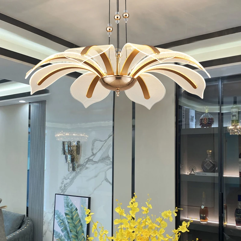 

Modern Creative Personalized Flower Shaped Chandelier for Home Decoration Restaurant Living Room Bedroom Pendant Light Fixtures