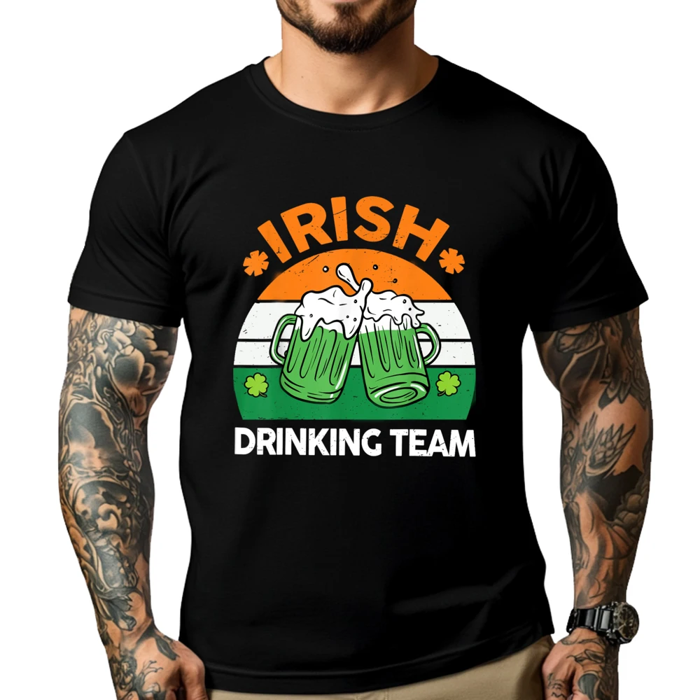 

Funny Irish Drinking Team St Patrick Day Men Women Beer Flag Hiphop Streetwear Christmas