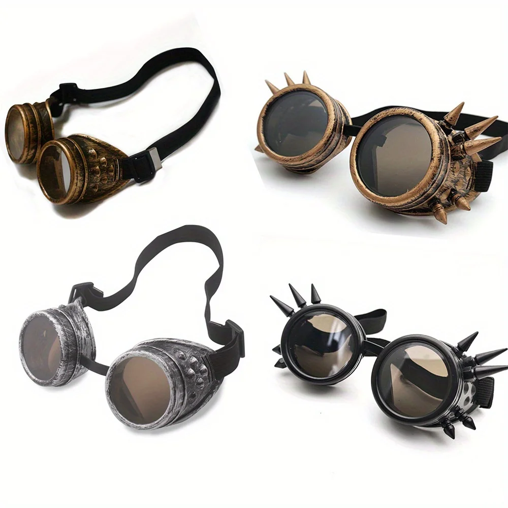 

PESENAR New Sell Vintage Steampunk Goggles Glasses Gothic Glasses for Halloween Cosplay Costumes