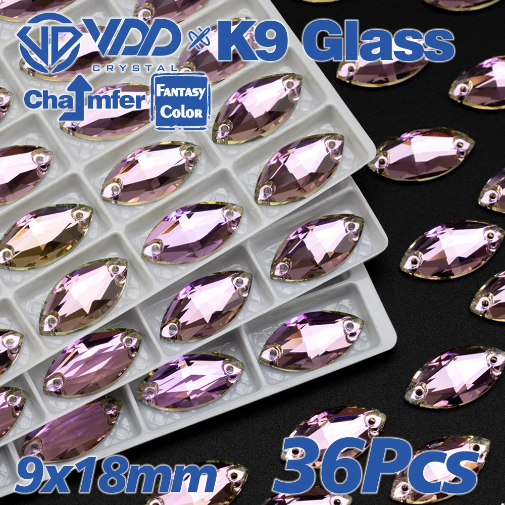 VDD S276 Violet Beam Top-Qualität AAAAA K9 Glas aufnähbare Strasssteine, Nähkristalle, flache Strasssteine für Kleidungsdekorationen – Detail 8