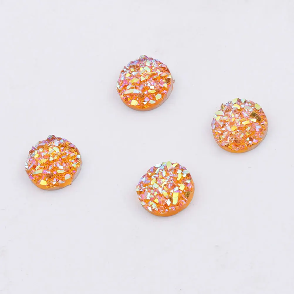 

200 Pcs Resin Rhinestones Round Flat Back Cabochons for Jewelry Making DIY Craft Embellishments Beads Necklace Bracelet