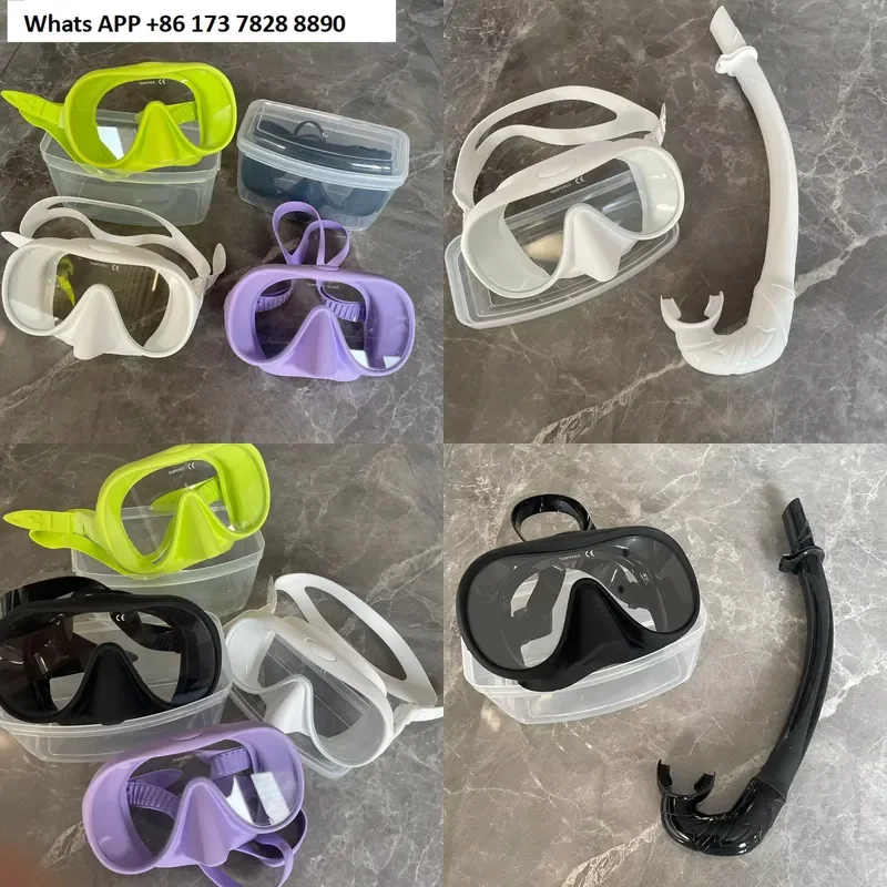 Professional Diving Mask for Adults Respirator for Deep Diving Heavy Submersible Glue Integrated Molding Frameless Mask