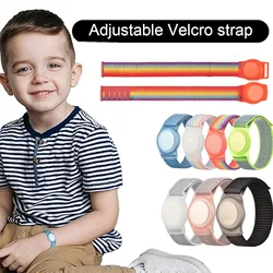 Bracciale AirTag in nylon per bambini, cinturini per orologi regolabili, custodia per AirTag, cinturino anti smarrimento per bambini anziani