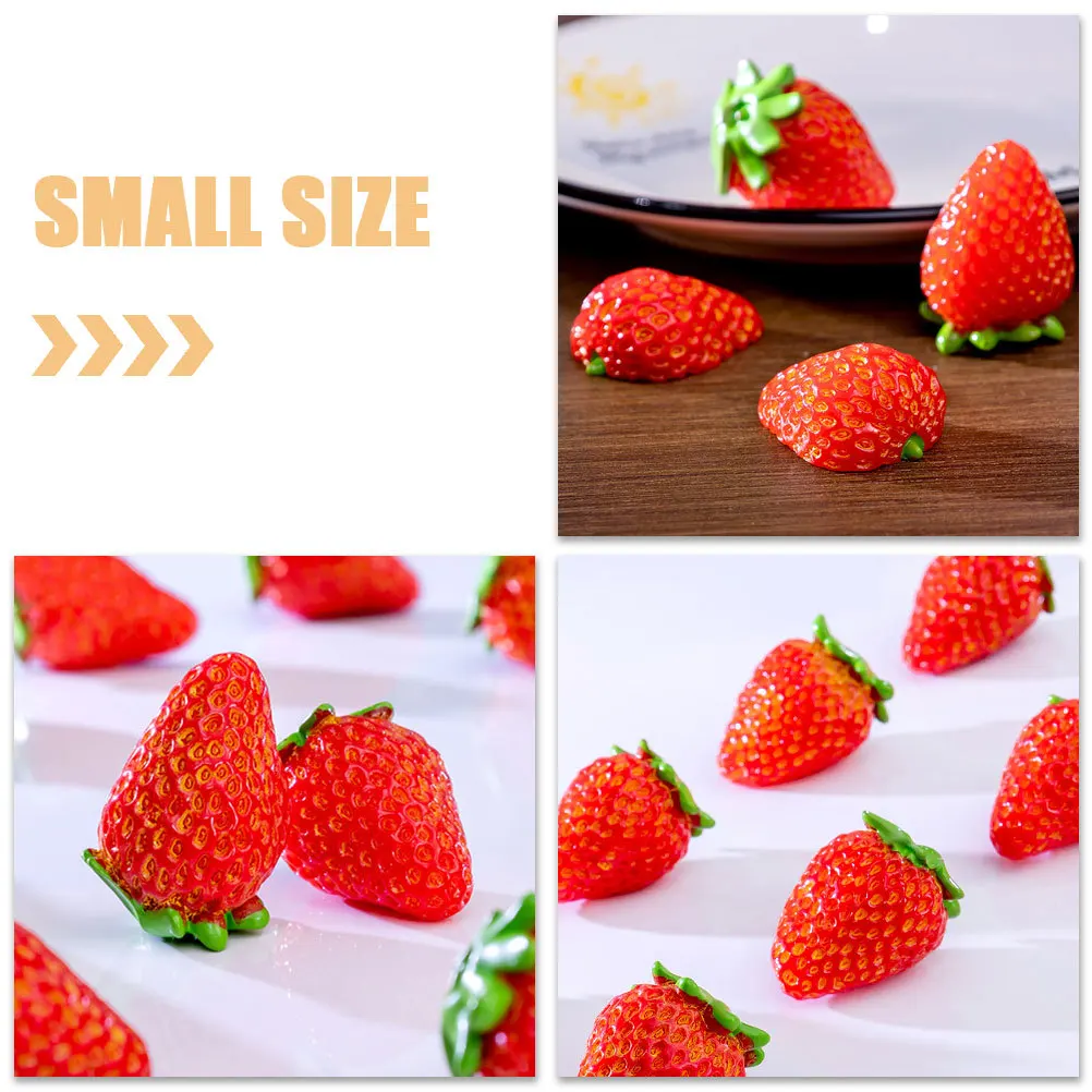 

12pcs Strawberry Decor Mini Artificial Strawberry Models Faux Fruit For Photography Party Decoration Simulation Ornament