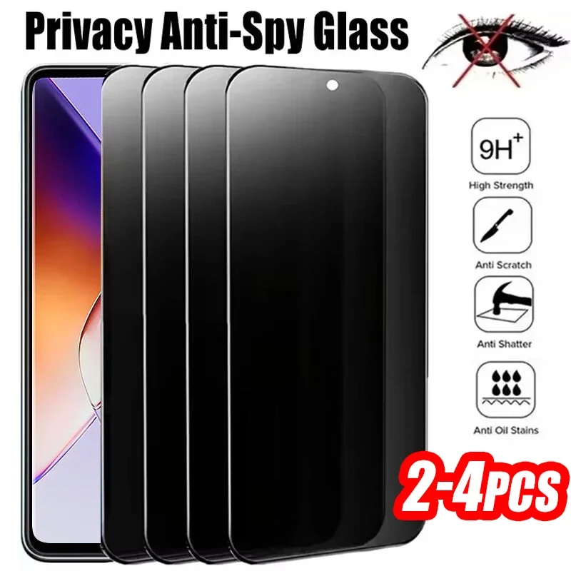 

2-4pcs Anti-spy Full Cover Tempered Glass For Infinix Note 40 30 VIP 30i Screen Protector Infinix Hot 40 Pro 40i Privacy Film