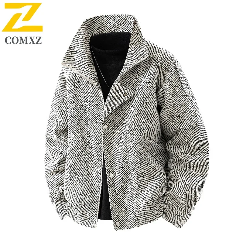 سترة واقية للرجال من COMXZ سترة هونج كونج بياقة واقفة كاجوال للمشي العصرية والسفر والسباق معطف يومي عالي الجودة