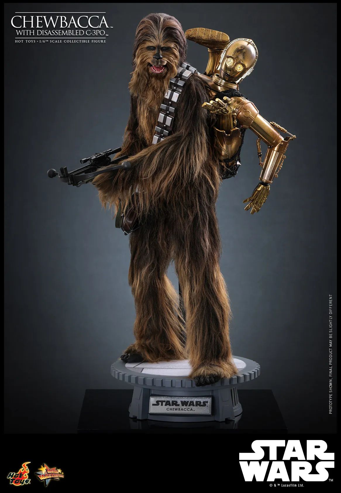 Na stanie HotToys MMS766 Star Wars Chewbacca z rozkładanym C-3PO 1/6 Figurka Akcji Żołnierza Model Kolekcjonerski