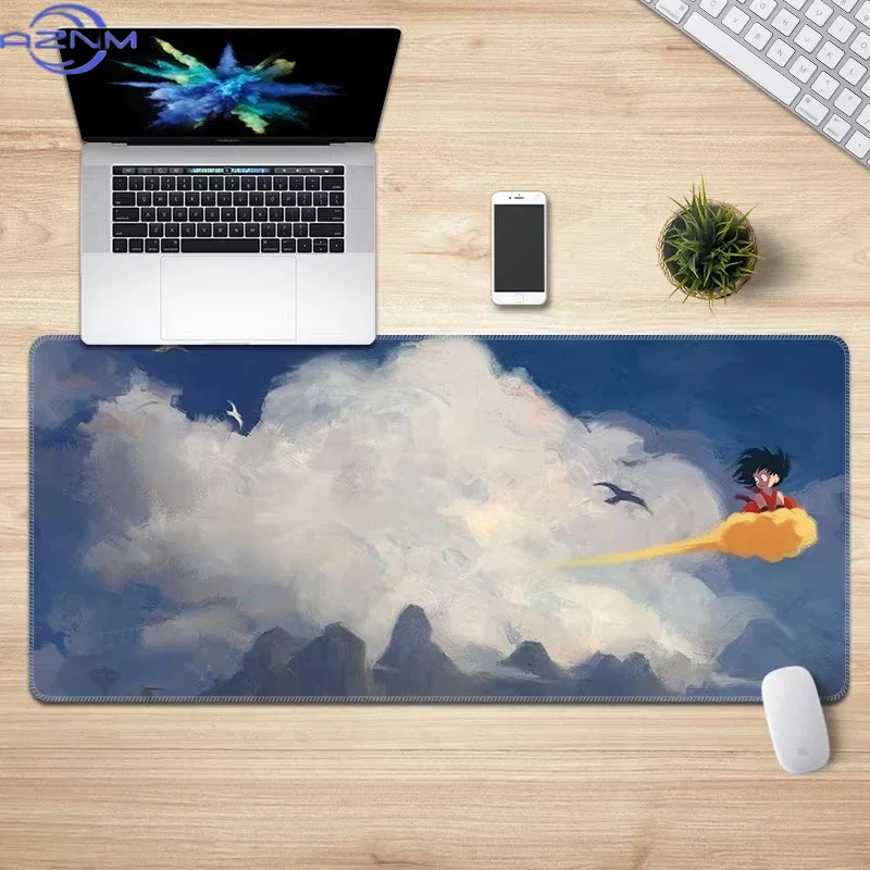 Anime Dragon Ball Kid Goku Large Mousepad, Rubber Non‑Slip Extended Gaming Desk Mat, Waterproof Anti‑Fray Mouse Pad for PC Lapto