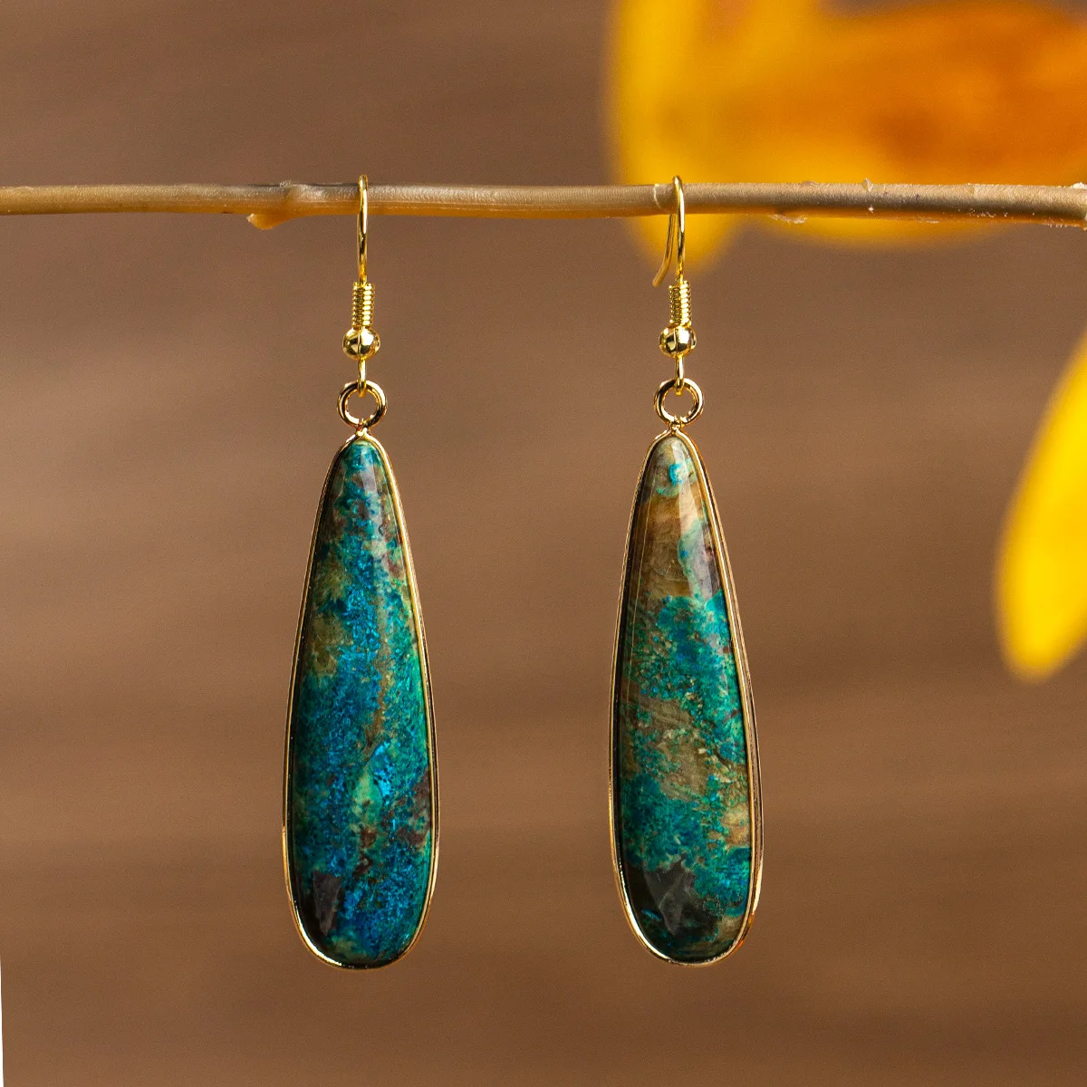 

Turquoise Teardrop Earri Vintage Bohemian Style Elegant Dangle Earrings For Women Gift For Sisters Girlfriends On Holidays