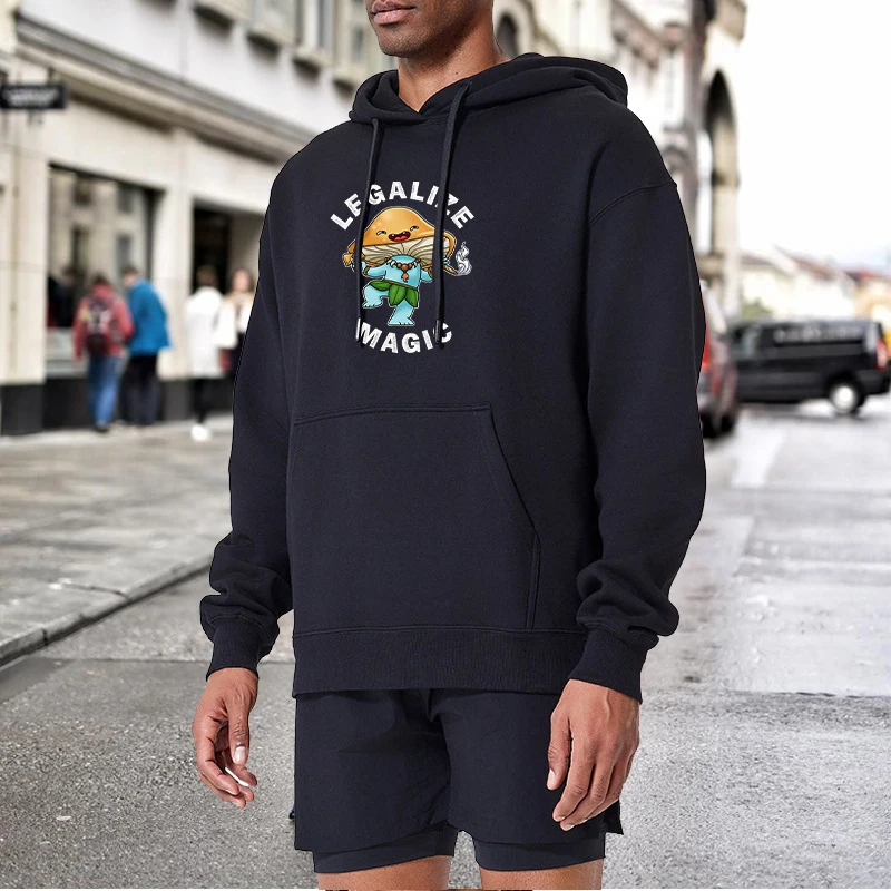 

Cartoon Mushroom Printed Men Hoody Hoodie Spring Autumn Man Fleece Sweatshirts Male Outdoor Sport Pullover Clothes