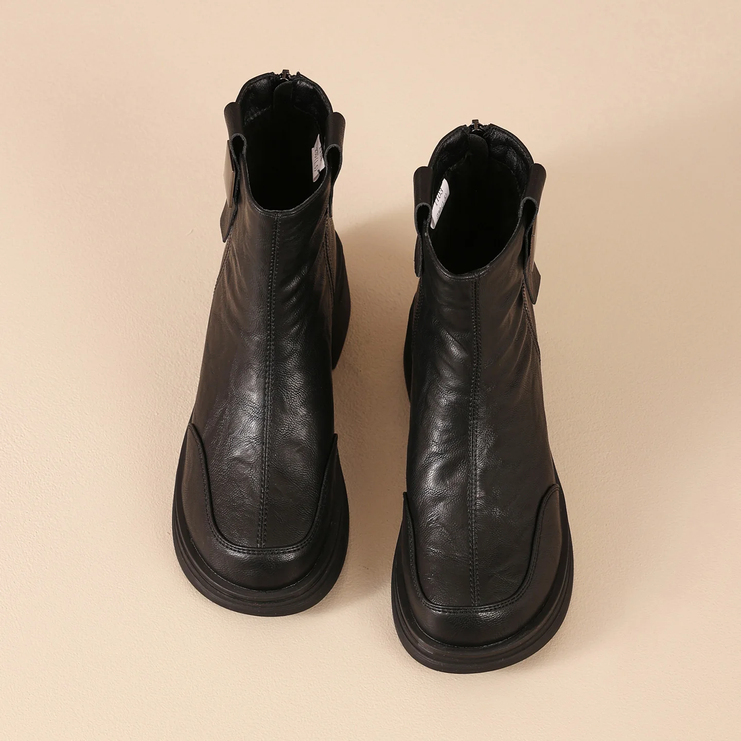 جديد الشتاء النساء الدفء أحذية الربيع جولة تو الجانب سستة بولي Leather الجلود حذاء من الجلد عادية في الهواء الطلق الإناث حذاء الثلوج المسطح