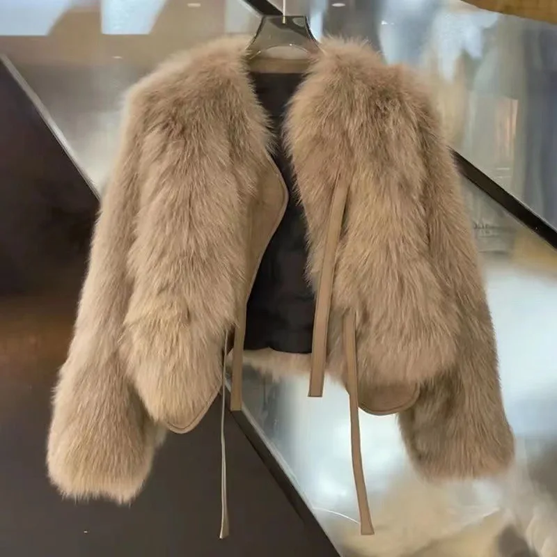 Autumn and Winter Imitation Fox Fur Coat Female Temperament Celebrity Young Women Short Section Fashion Fur One Body Hair, Senio