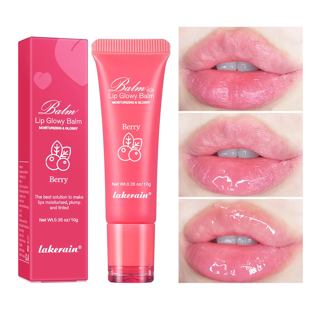 10g Moisturizing Lip Glow Blam Liquid Lip Gel Mask Reduce Lip Line Remove Dead Skin Peach Grape Lip Gloss Lips Care Product