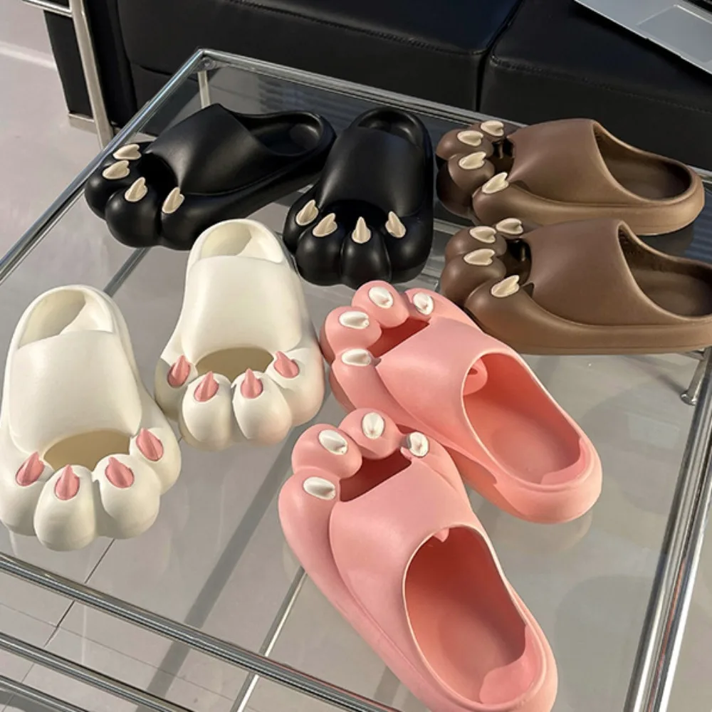 

Shoes Creative Cat Paw Slippers Soft Bottom Thick Sole Puppy Claw Slippers Cartoon Cute EVA Animal Paw Sandal Unisex