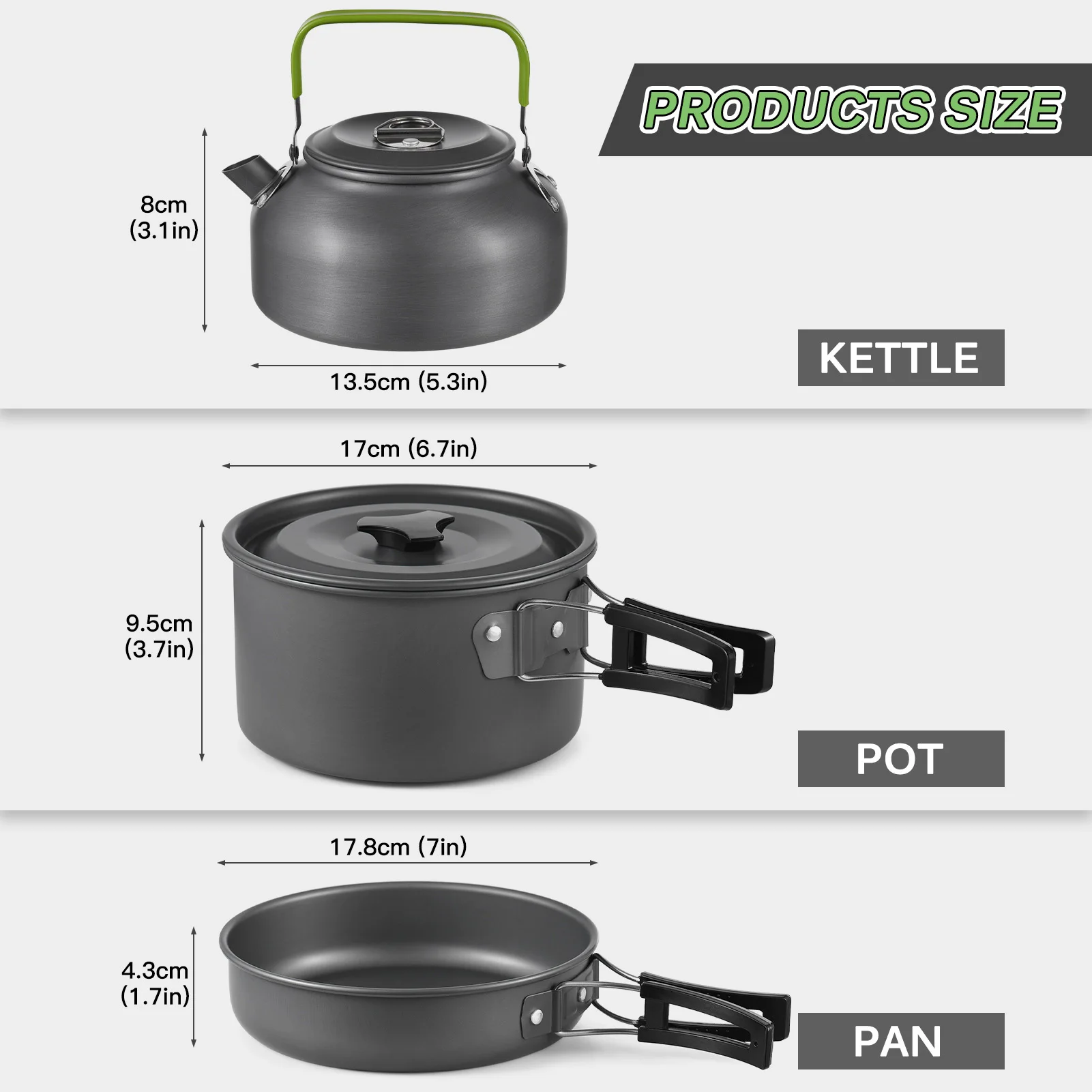 Camping Cookware Set for Adventurers, 20pcs Outdoor Camping Cookware Set - Portable Aluminum Kitchenware for Hiking Enthusiasts