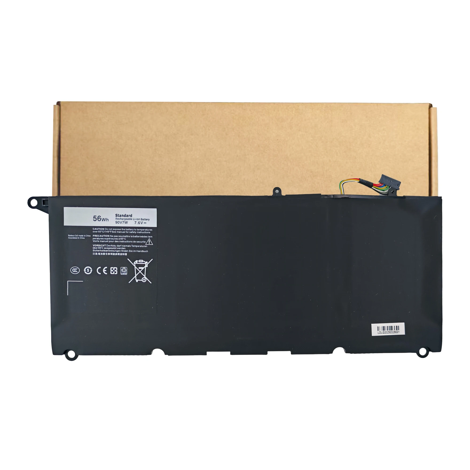 

90V7W JHXPY JD25G 090V7W Аккумулятор для ноутбука Dell XPS 13 9343 XPS13 9350 13D-9343 P54G 0N7T6 5K9CP RWT1R 0DRRP 56WH