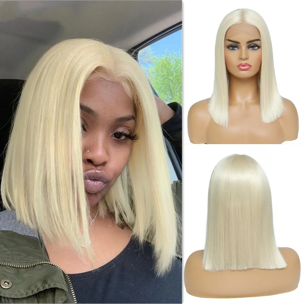 

613 Bob Synthetic Hair with Bangs Short Bob No Lace Front Wigs 150 Density Cosplay Party Lolita For Women High Temperature Fiber