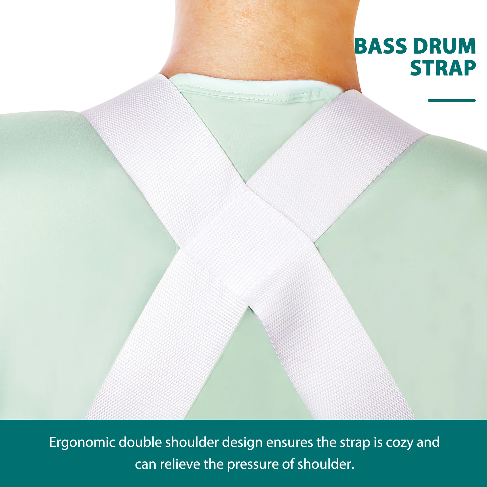 

2 Pcs Snare Drum Strap Shoulder Bass Adjustable Straps Harness Nylon Double Instrument