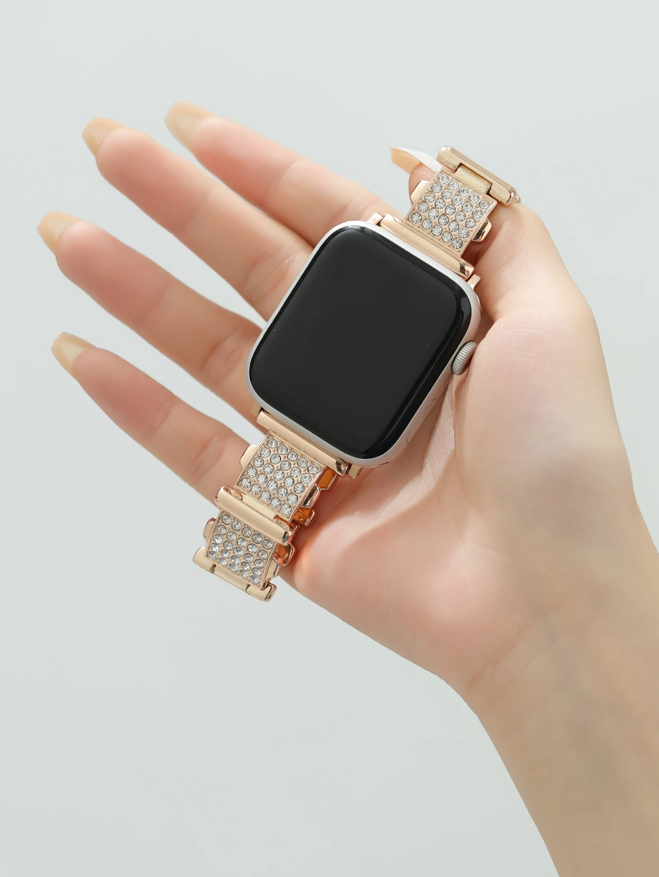 Bling Diamond Strap for Apple Watch Band 40mm 45mm 44mm 41mm 42mm 38mm Metal belt for Iwatch Series 7 SE 6 5 4 8 Women Bracelet