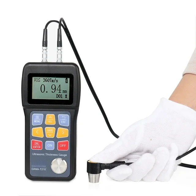 T210 Ultrasonic Thickness Gauge electromagnetic Industrial Width Measuring Meter Corrosion Gauge range from 0.75mm to 600mm