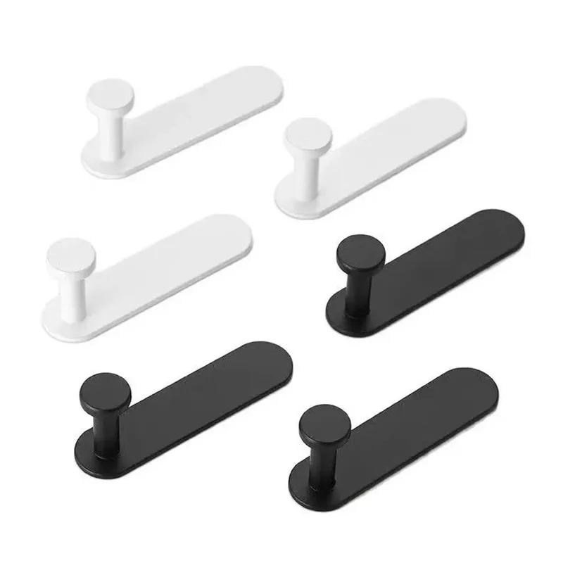 2-4Pcs Stainless Steel Bathroom Robe Hooks superglue Adhesive Wall Hook Towel Holder Bathroom Kitchen Hardware Hanger Hook
