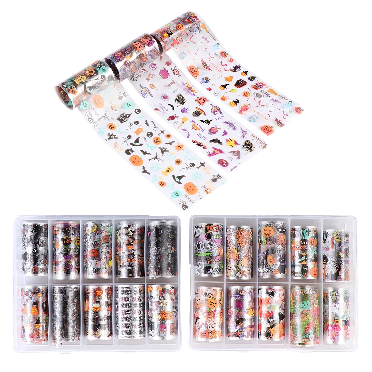 

40 Pcs Halloween Manicure Transfer Decal Nail Sticker Sliders Stickers Witch Tips Decor Decals Pumpkin Film for