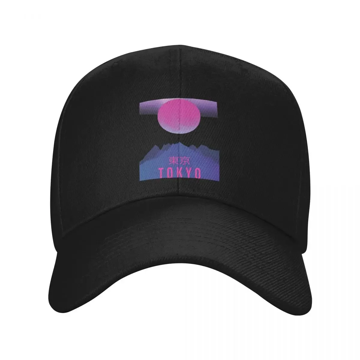 

Japanese Vaporwave Anime Sunset Aesthetic Tokyo Baseball Cap birthday Military Tactical Cap winter hats for men Mens Women's