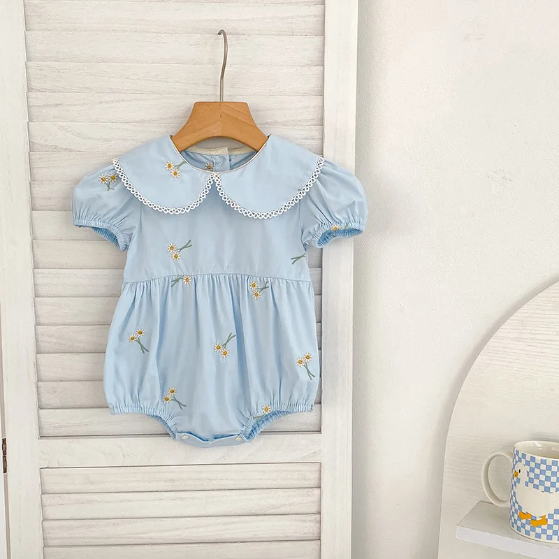 2026 Newborn Toddler Baby Girls Rompers Summer Sweet Baby Girls Short Sleeve Kids Princess Dress Girls Sister Clothes