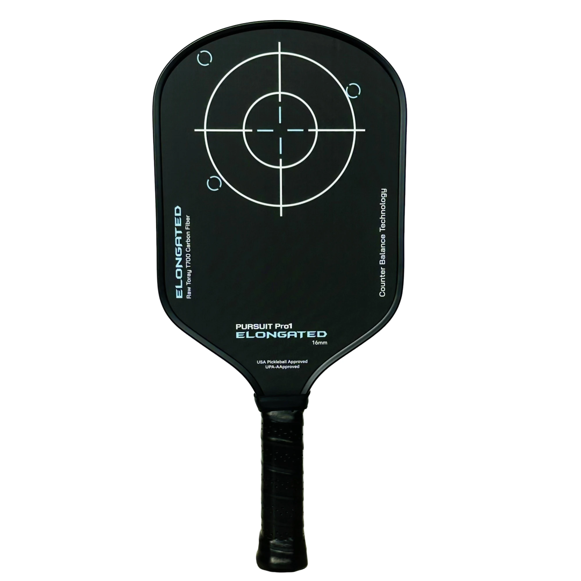 PURSUIT Pro1 T700 Carbon Fiber Pickleball Paddlle, Textured Surface, Polymer Power Core, Elongated Face,  Enhanced Power&Spin