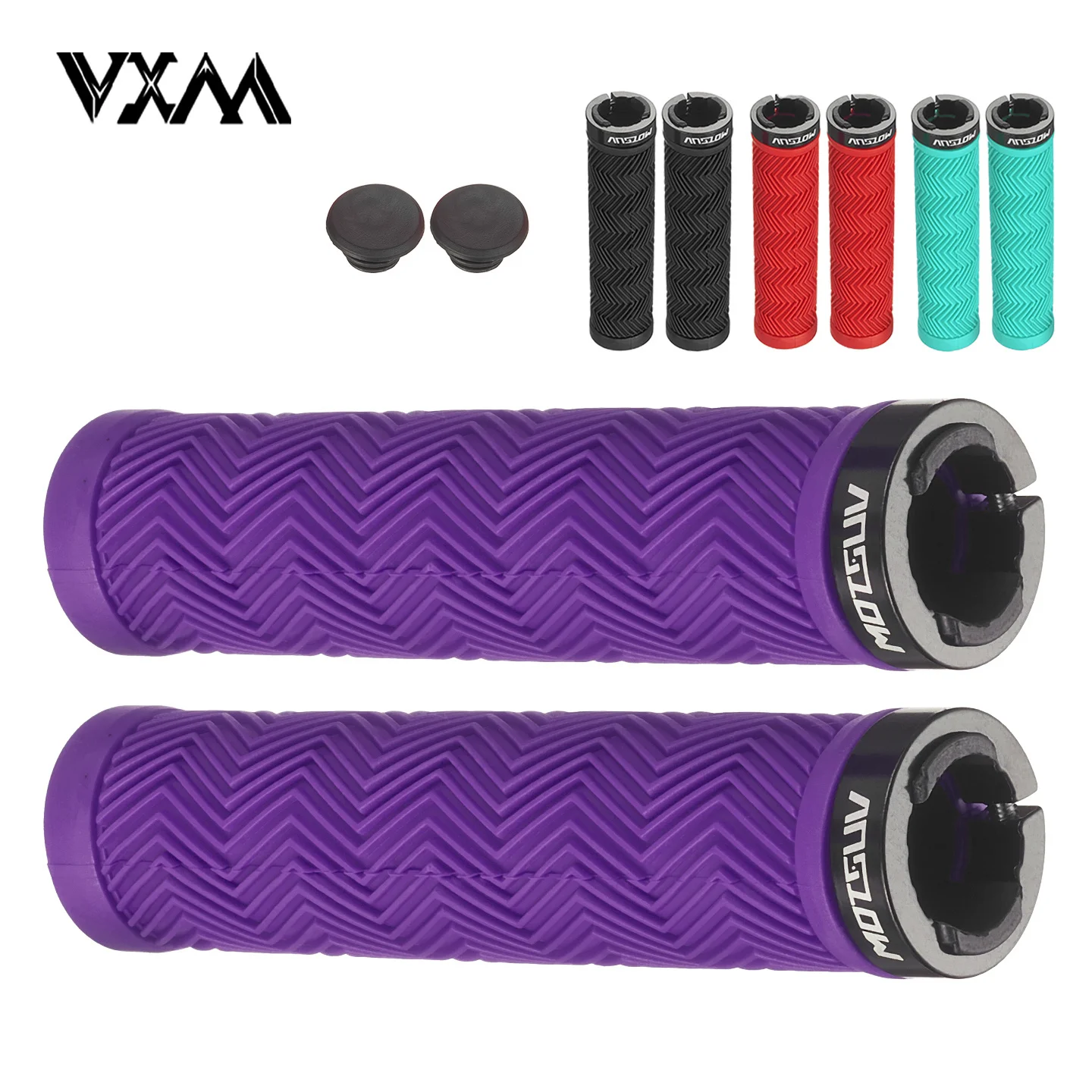 AliExpress NONE Silicone Bicycle Handlebar Grips Lock On MTB Shockproof Non Slip Ergonomic Rubber Cover Cycling Accessories