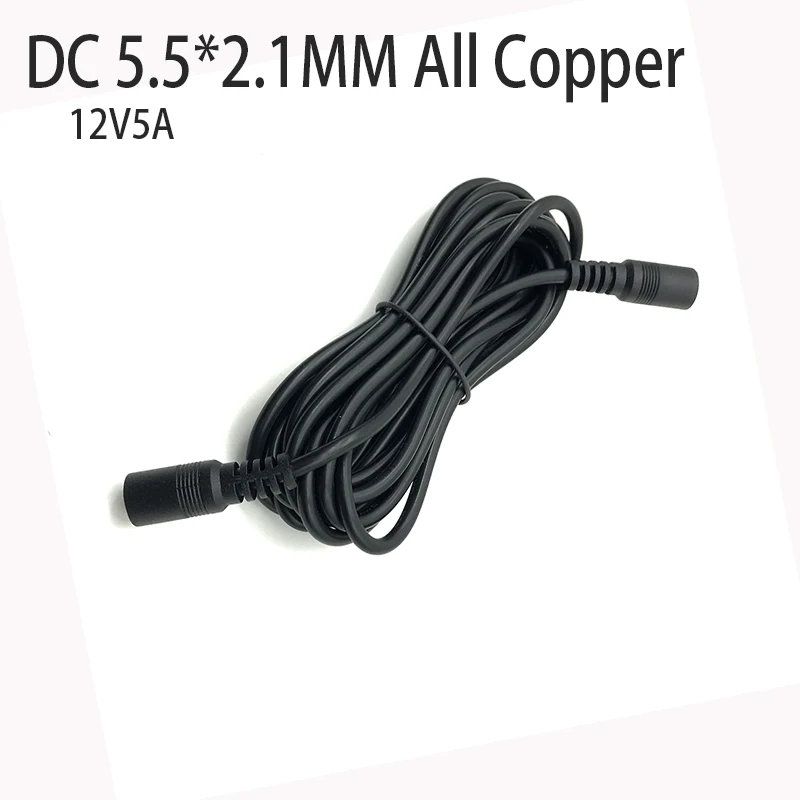 

DC5.5*2.1MM Female to Female Extendsion Power Cord 12V 5A All Copper For Monitoring Charging Extension