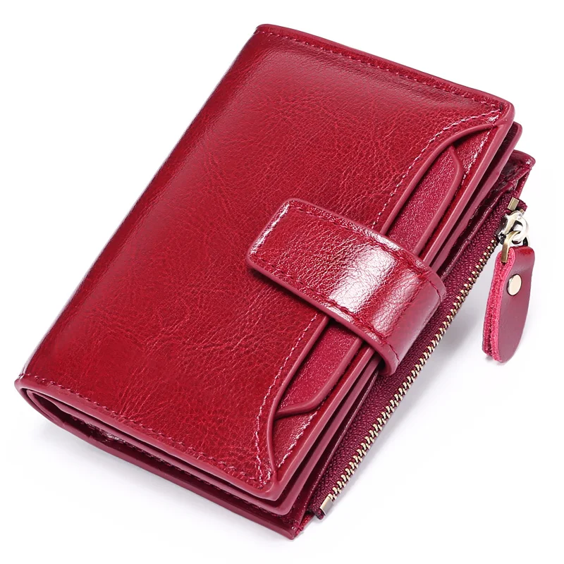 Western Candy Color Leather Zipper Hasp Design Women Wallet Multifunctional Large Capacity Purse for Ladies